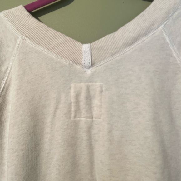 Aerie Downtime Oversized Big Hug V-Neck Sweatshirt Heather Frost Color Sz XXS - Picture 7 of 10